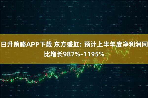 日升策略APP下载 东方盛虹: 预计上半年度净利润同比增长987%-1195%
